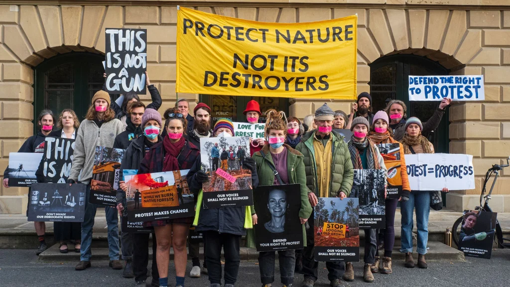 Eath action protest